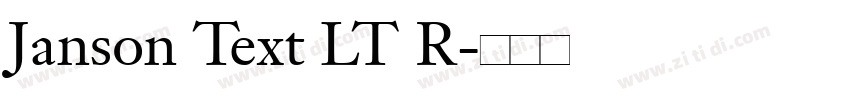 Janson Text LT R字体转换